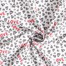 tessuto in cotone cretonne Love – bianco/nero,  thumbnail number 3