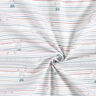 popeline di cotone bio Baby coniglietto e righe – bianco,  thumbnail number 3