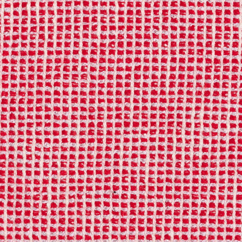 Struttura in misto cotone bouclé – rosso/bianco,  image number 1