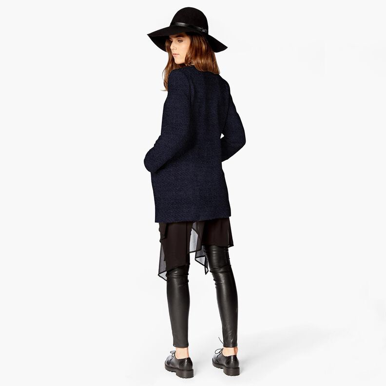 ciniglia maglia jacquard Glitter – nero-azzurro/argento effetto metallizzato,  image number 4