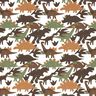jersey di cotone Dinosauro mimetico – avorio/marrone castagna,  thumbnail number 1