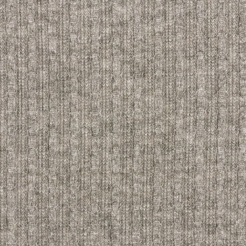 Tessuto a maglia con motivo a trecce melange – grigio,  image number 1