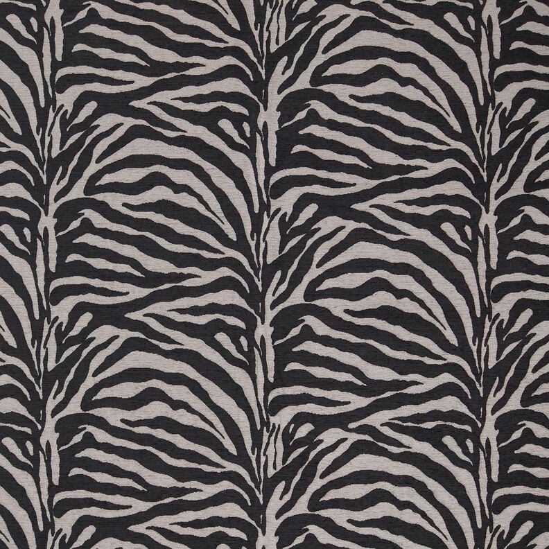 tessuto da tappezzeria Jacquard zebra – nero/grigio, image number 1