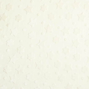 Morbido pile Stelle e fiori – bianco lana, 