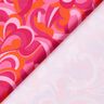 tessuto per costumi da bagno Anelli astratti – rosa fucsia acceso/arancione,  thumbnail number 4