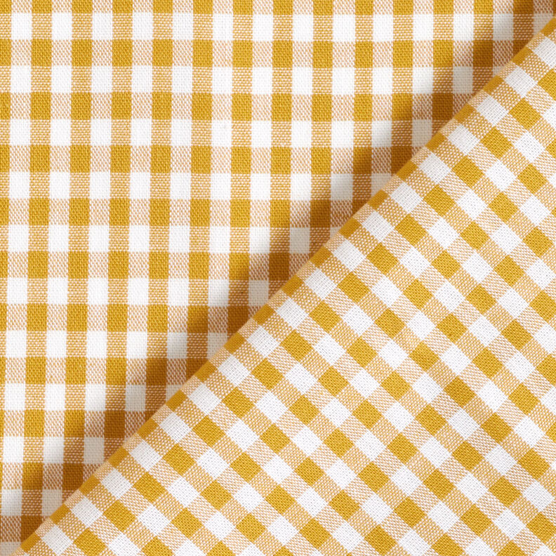 tessuto in cotone Quadro vichy 0,5 cm – senape/bianco, image number 4