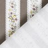 Strisce floreali in popeline di cotone – bianco/cachi,  thumbnail number 4