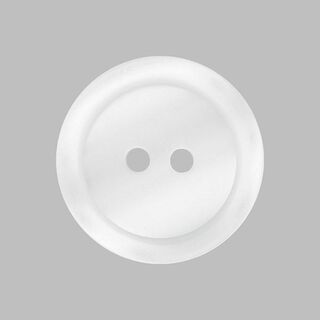 bottone in plastica 2 fori basic - bianco, 