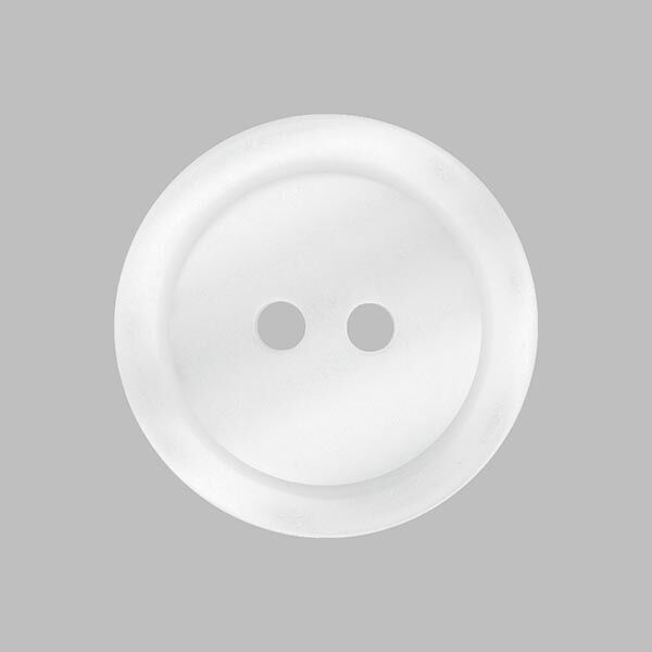 bottone in plastica 2 fori basic - bianco,  image number 1