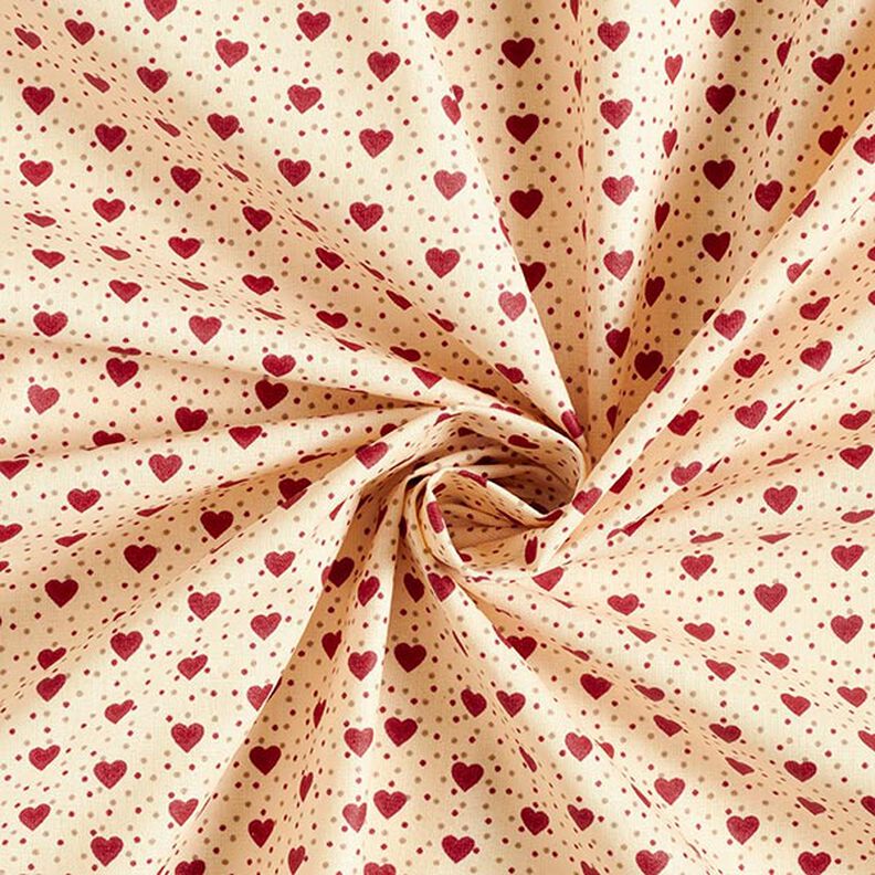 cotone rivestito cuori – beige chiaro/rosso, image number 4