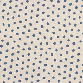 tessuto arredo mezzo panama Pois sciolti – blu/anacardo, 