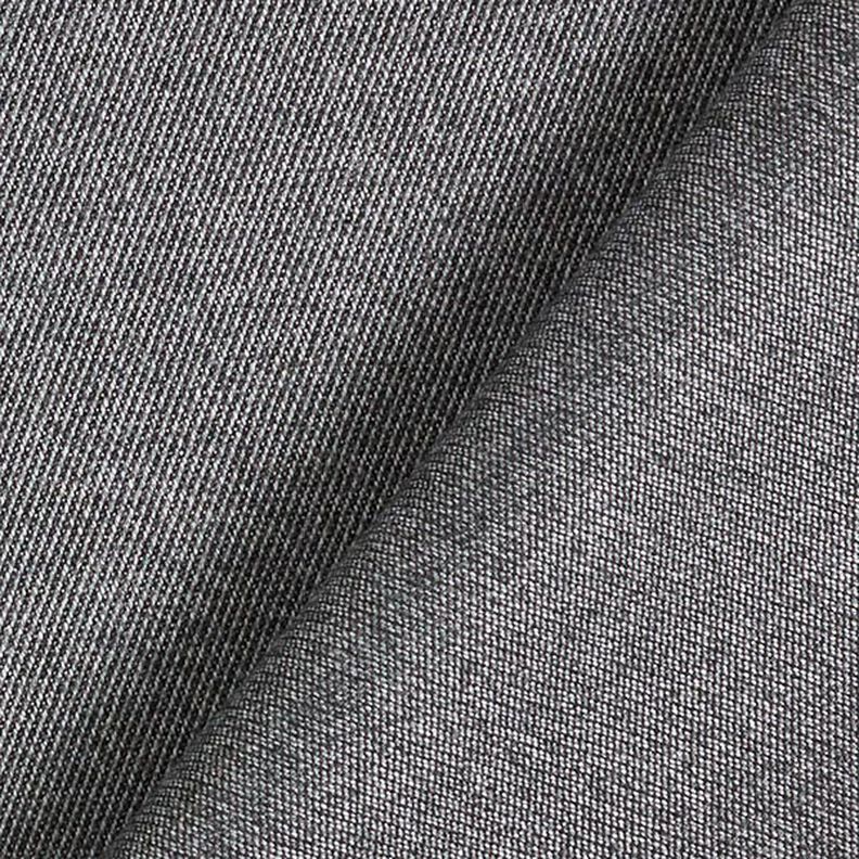Tessuto per abito elasticizzato misto viscosa in tinta unita – grigio scuro,  image number 3