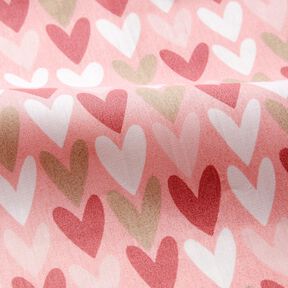 popeline di cotone Cuori – rosa antico chiaro, 