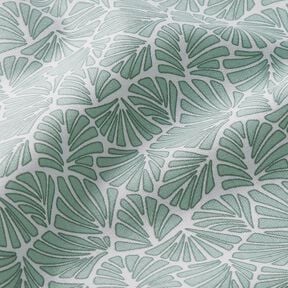 cotone rivestito Mini foglie astratte – menta chiaro/bianco, 