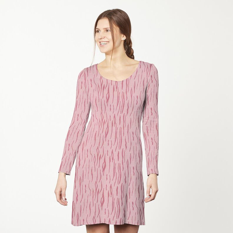 Jersey di cotone, colore zebrato – rosa antico chiaro, image number 5