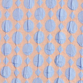 cloqué Pois e diamanti – azzurro/albicocca, 