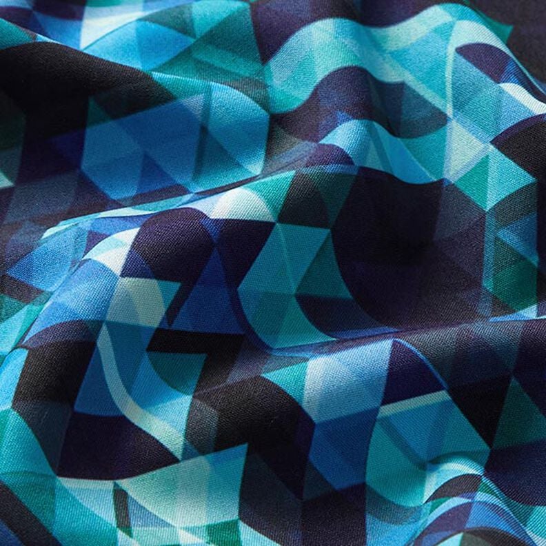softshell Triangoli colorati stampa digitale – blu notte/turchese,  image number 3