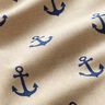 tessuto arredo mezzo panama ancore – blu marino/naturale,  thumbnail number 2