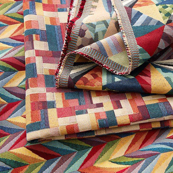 tessuto arredo gobelin motivo zig-zag colorato – giallo chiaro, image number 5
