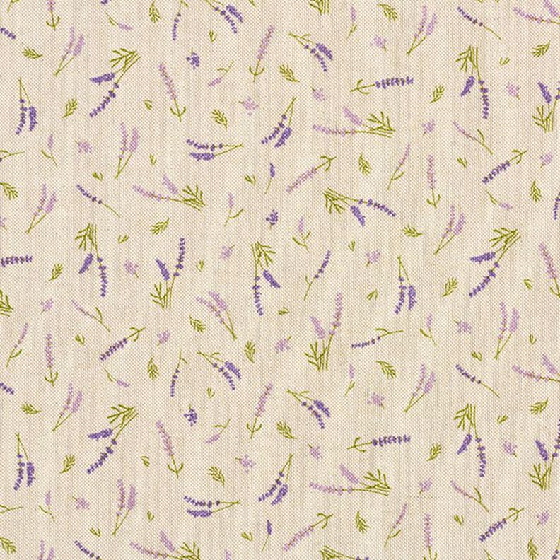 tessuto arredo mezzo panama lavanda – naturale/lavanda, image number 1