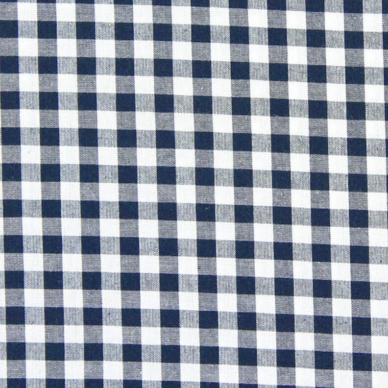 tessuto in cotone Quadro vichy 1 cm – nero-azzurro/bianco,  image number 1