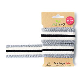 nastri jacquard bio STRIPE ME GLAM  [200 CM | 3,5 CM]  | Albstoffe | Hamburger Liebe, 