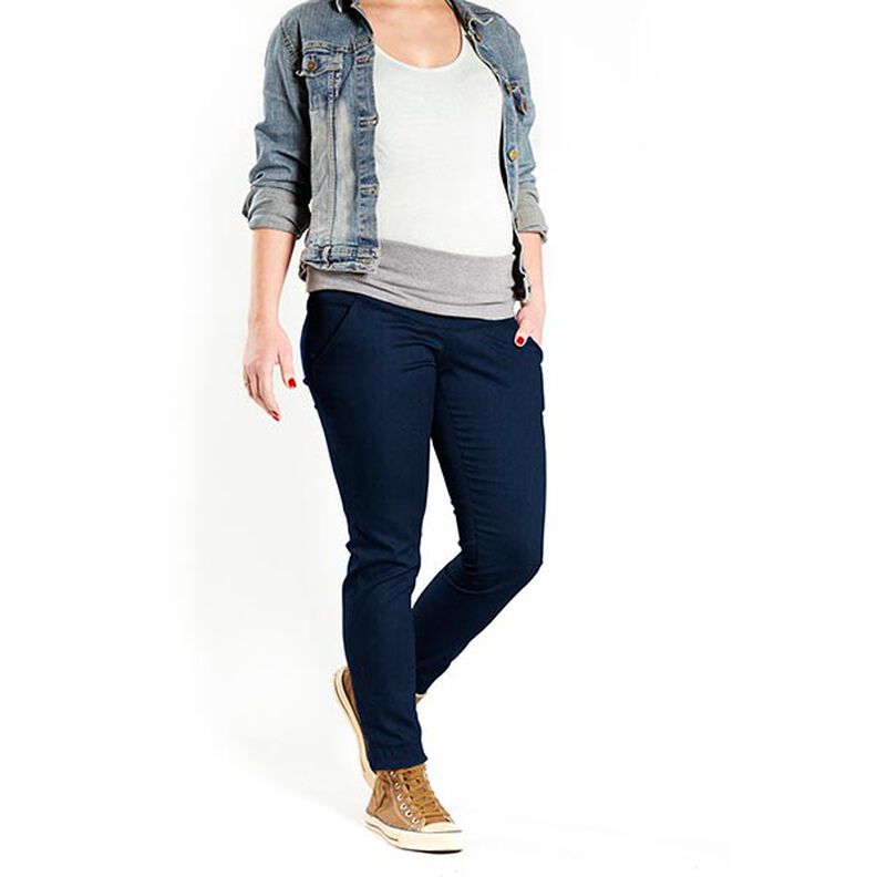 Tessuto jeans Rocco – blu marino,  image number 4