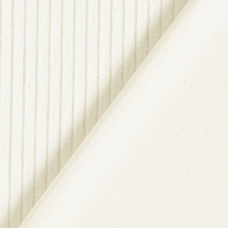 velluto a coste larghe prelavato tinta unita – bianco lana,  image number 3