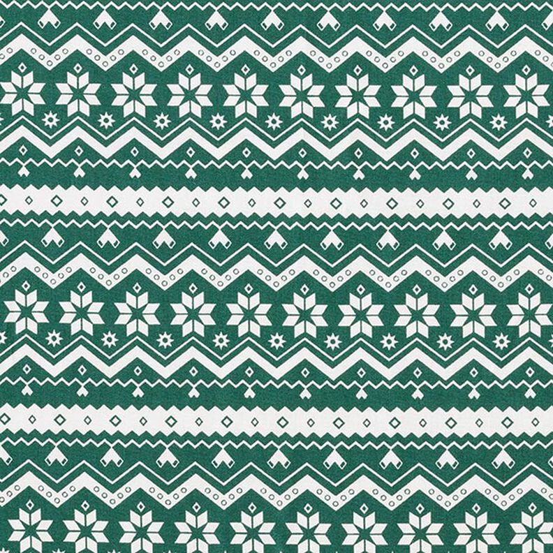 tessuto in cotone popeline Motivo norvegese – verde abete,  image number 1