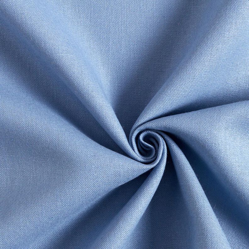 Tessuto in puro lino pesante tinta unita – blu jeans chiaro,  image number 1