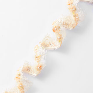 nastro in pizzo fiori di tulle [30 mm] – albicocca, 
