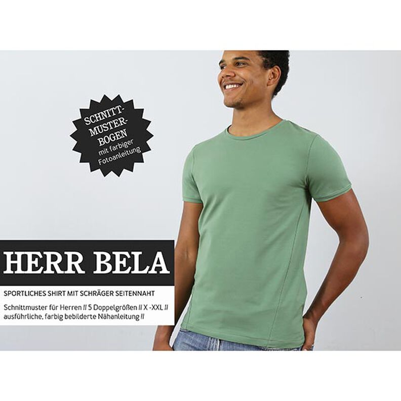 HERR BELA - maglia sportiva con cucitura laterale obliqua, Studio Schnittreif  | 42 - 60,  image number 1