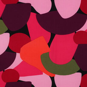 Tessuto in viscosa LENZING™ ECOVERO™ Rockpool | Nerida Hansen – nero/rosa fucsia acceso, 