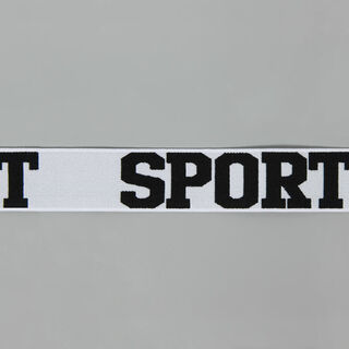 Nastro elastico sportivo – grigio chiaro/nero, 