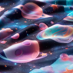 pile da montagna Pianeti stampa digitale – blu marino, 