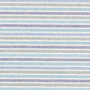 tessuto arredo mezzo panama Strisce multicolori riciclato – turchese chiaro, 