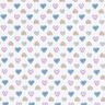 tessuto in cotone popeline teneri cuori – bianco/violetto pastello,  thumbnail number 1