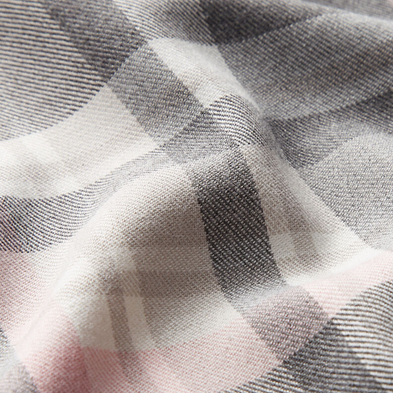 tessuto stretch per pantaloni Quadri scozzesi – grigio ardesia/rosé,  image number 2