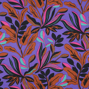 satin di cotone Lush Leaves | Nerida Hansen – lillà/bronzo, 