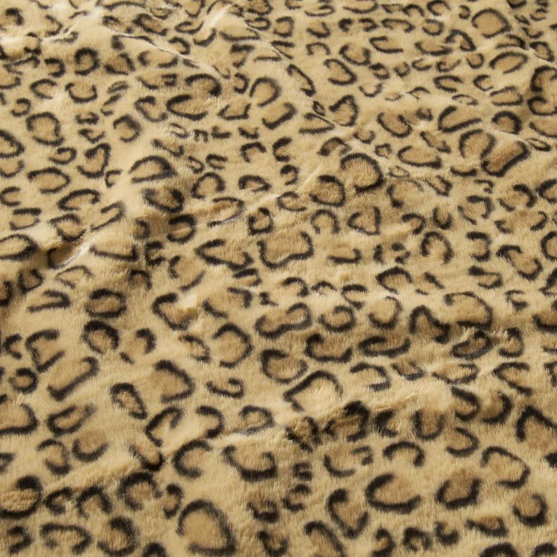 Pelliccia sintetica super morbida con stampa leopardata – oro anticato/nero, image number 2