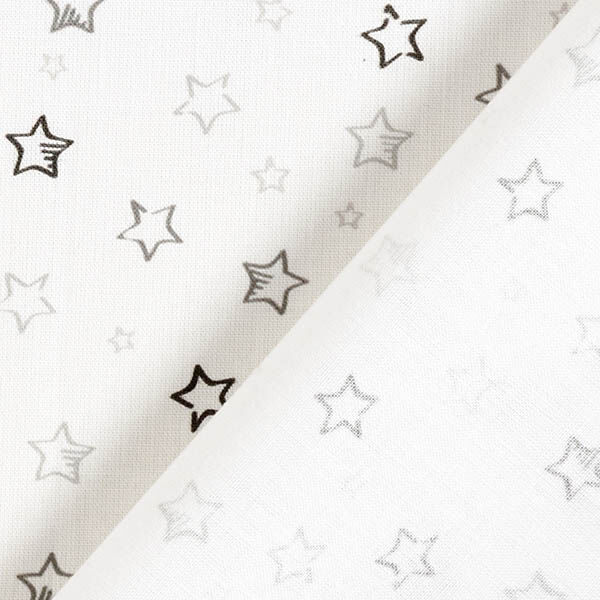 popeline di cotone bio Stelle – bianco lana, image number 4