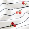 jersey di cotone Strisce e ciliegie – bianco lana,  thumbnail number 2