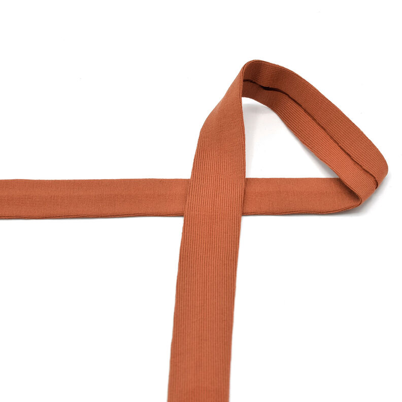 Nastro in sbieco jersey di cotone [20 mm] – terracotta,  image number 2