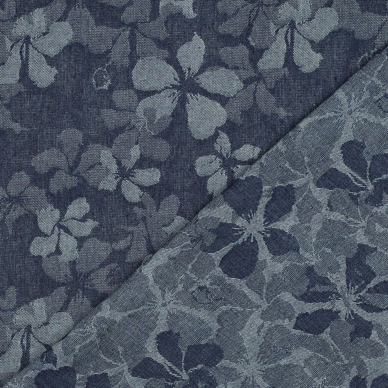 Fiori in misto cotone denim – colore blu jeans,  image number 4