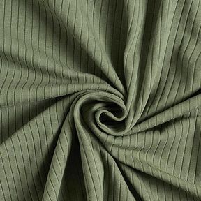 jersey a coste, tinta unita – verde oliva, 