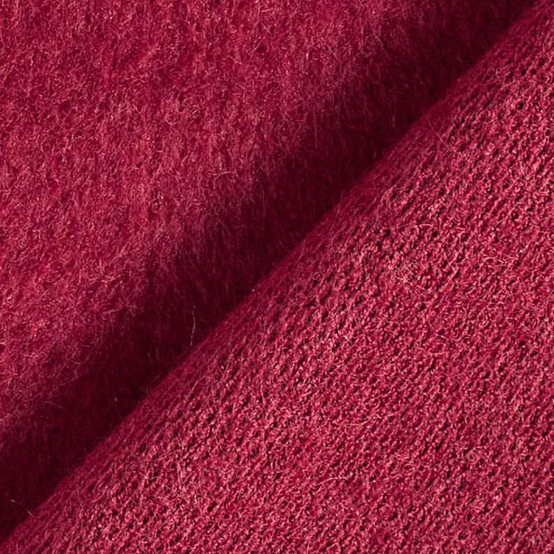 Tessuto per cappotto in maglia soffice tinta unita – rosso scuro,  image number 3