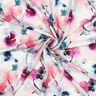 Tessuto di viscosa Acquarello di fiori astratti in stampa digitale – rosa chiaro/turchese,  thumbnail number 3