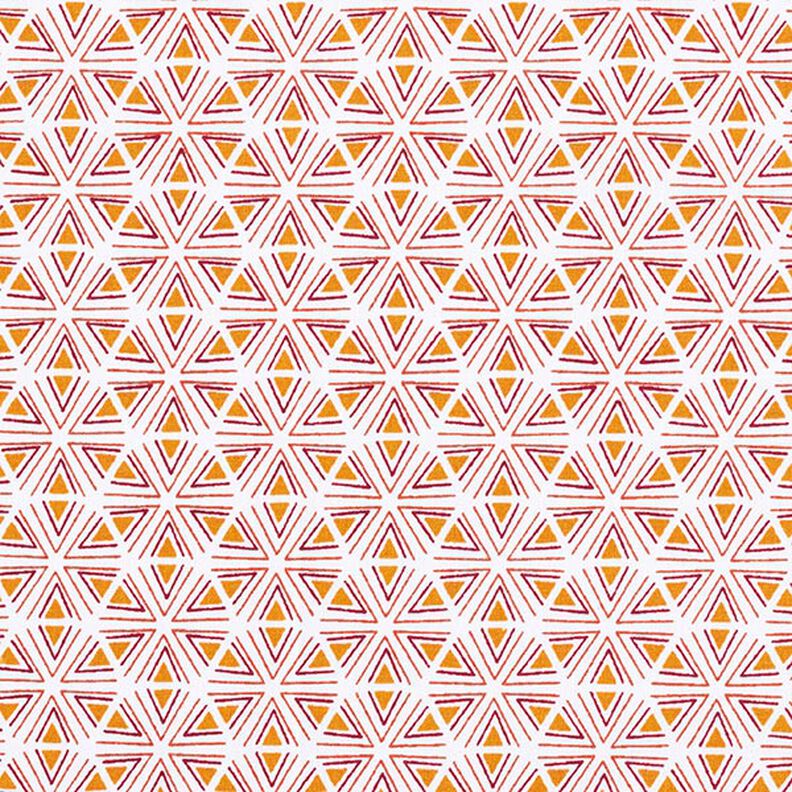 tessuto in cotone cretonne forme geometriche – bianco/giallo curry,  image number 1