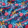 tessuto in cotone cretonne Farfalle e api – blu oceano/rosa fucsia acceso,  thumbnail number 2