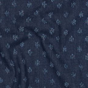 Tessuto misto cotone Denim Dobby – blu notte, 